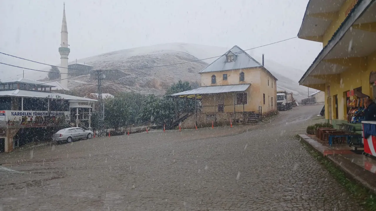 Gümüşhane'de hava soğudu, yüksekler kara teslim oldu 3