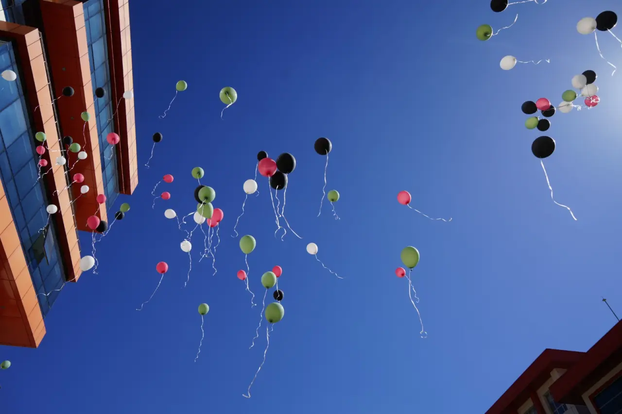 Gümüşhane’de Gazze için balonlar gökyüzüne bırakıldı 3