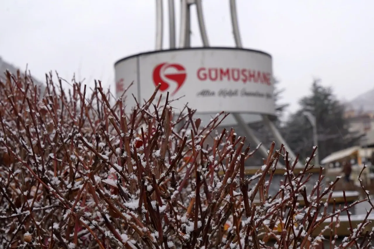 Gümüşhane kent merkezine mevsimin ilk karı yağdı 6