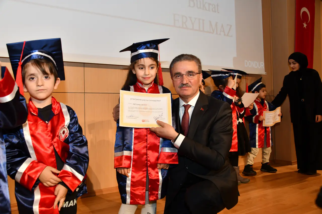 Gümüşhane'de Miniklerin Kep Atma Coşkusu: Geleceğin Bilim İnsanları Diplomalarını Aldı! 23