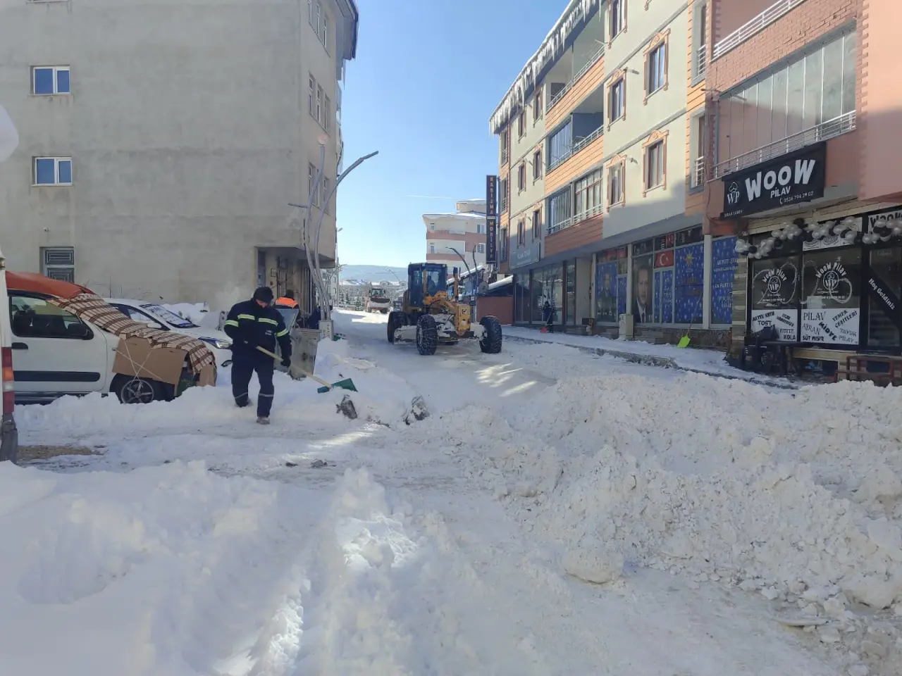 Şiran’da karla mücadele devam ediyor 4