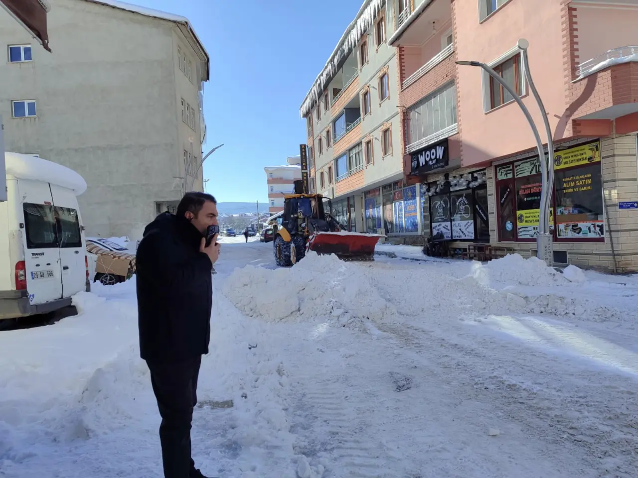 Şiran’da karla mücadele devam ediyor 5