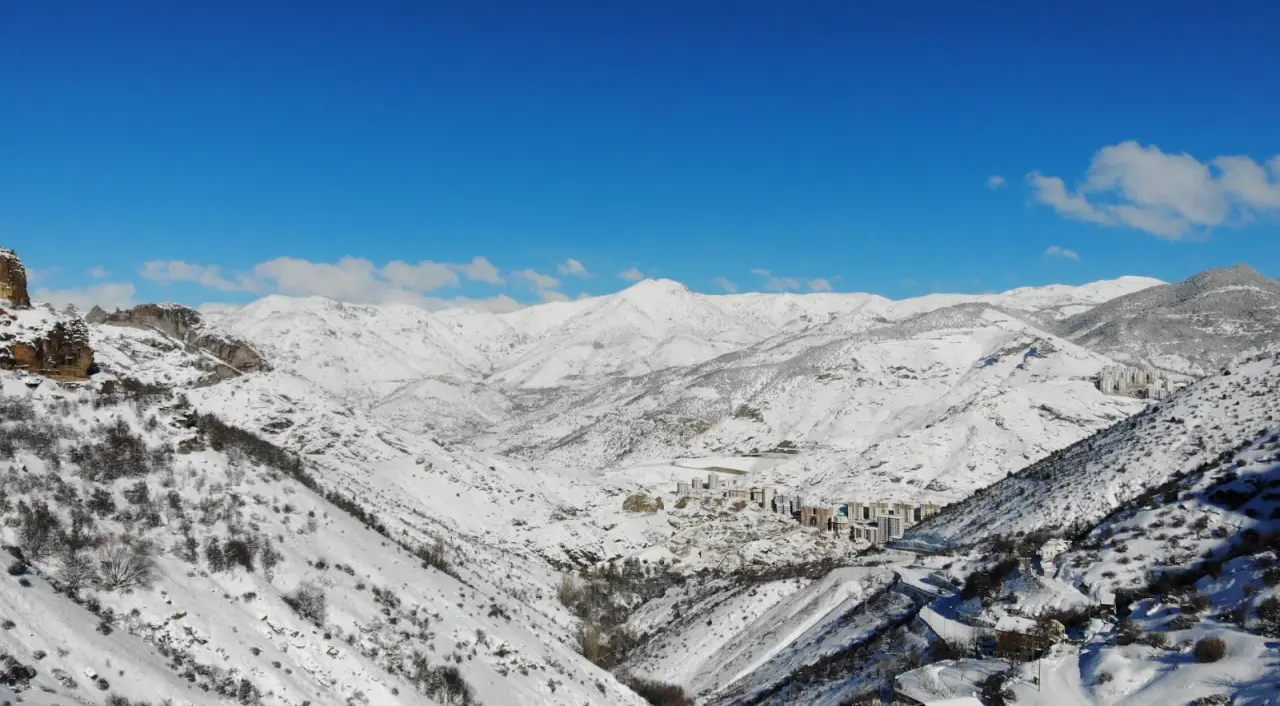 Süleymaniye Mahallesi kar sonrası dronla görüntülendi 5