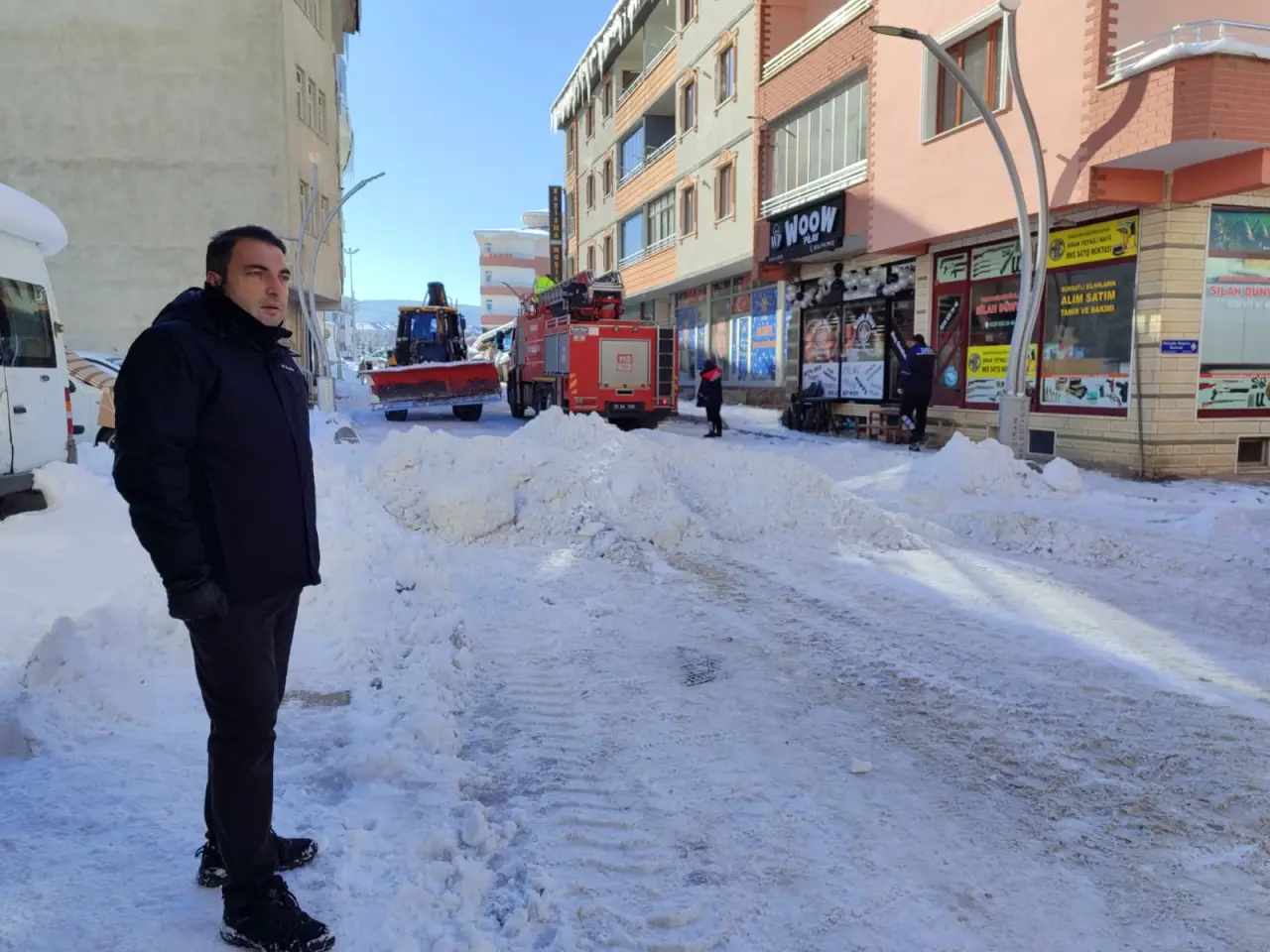 Şiran’da karla mücadele devam ediyor 1