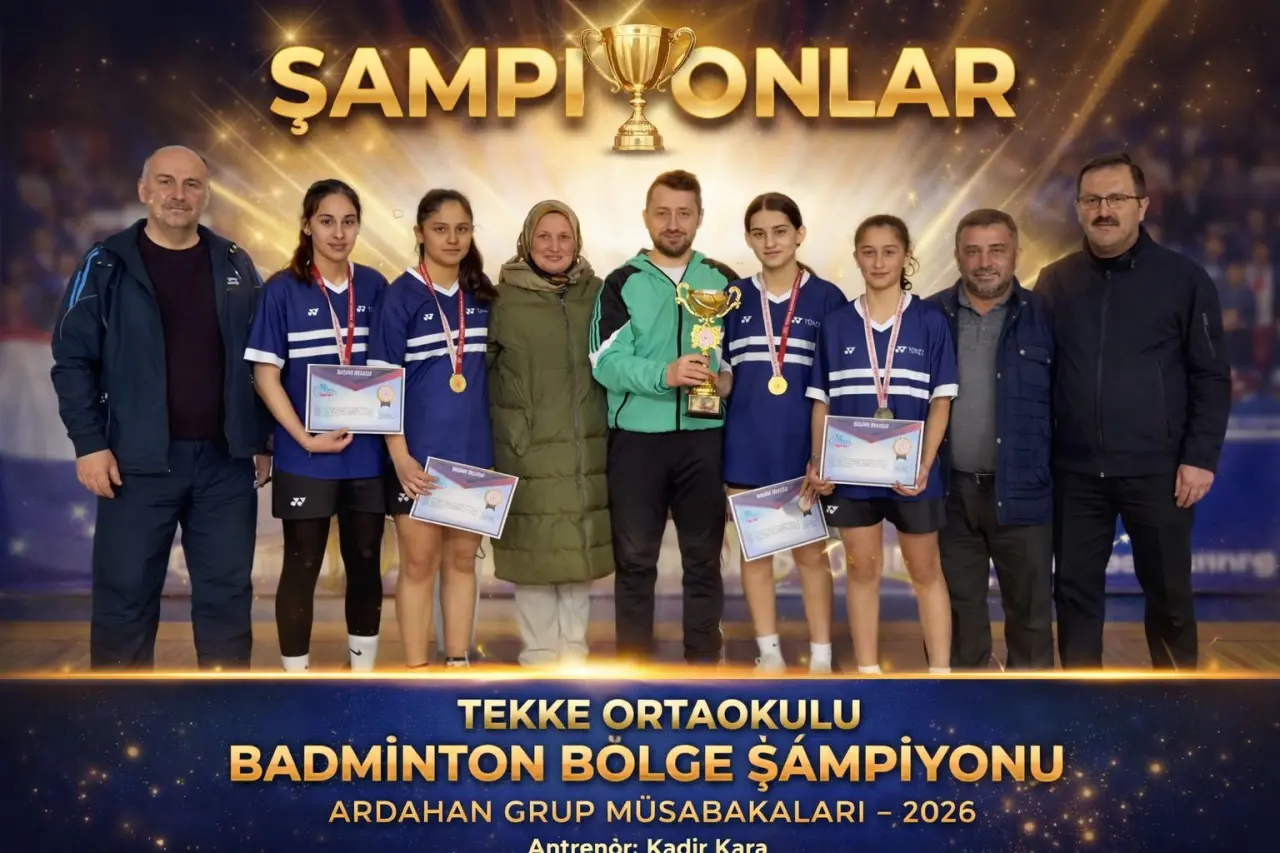 Tekke Ortaokulu Badminton Takımı Üst Üste 3. Kez Bölge Şampiyonu Oldu 2