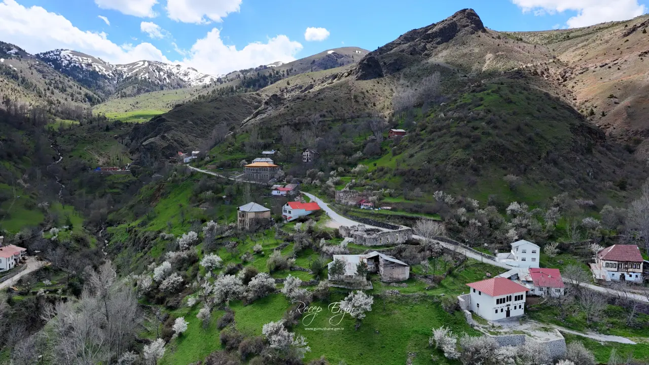 Gümüşhane’nin "Eski Şehri" Süleymaniye baharın renklerine teslim oldu 3