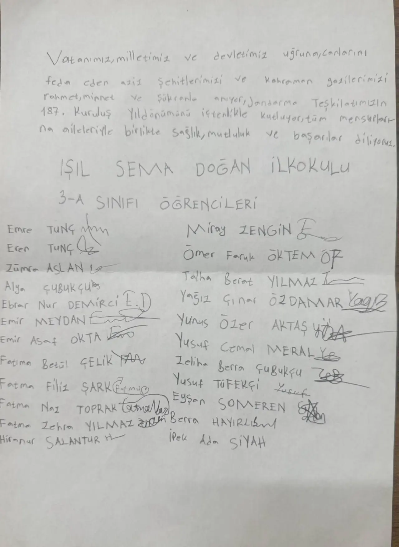 Gümüşhane'de ilkokul öğrencilerinden Jandarma teşkilatına 187. yıl sürprizi 7