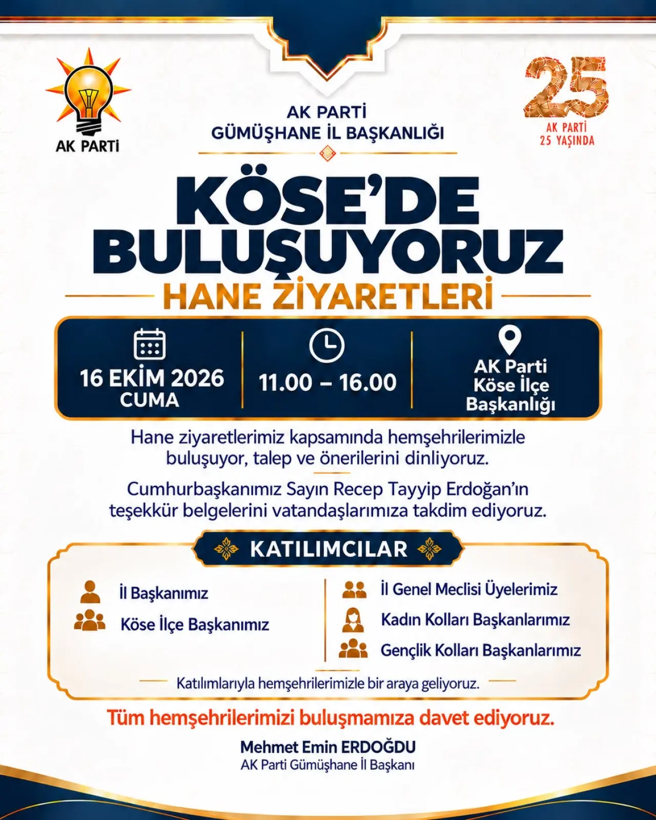 AK Parti Gümüşhane teşkilatı il ve ilçelerde "halk buluşmaları" düzenleyecek 2