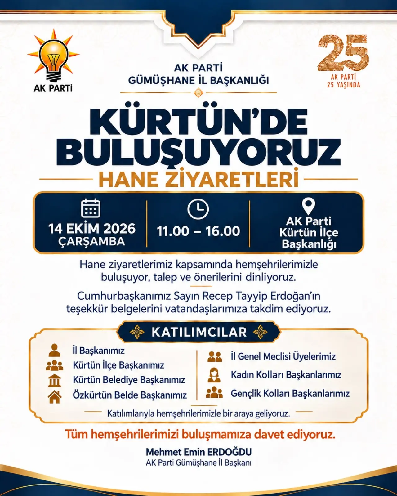 AK Parti Gümüşhane teşkilatı il ve ilçelerde "halk buluşmaları" düzenleyecek 7