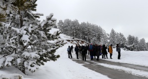 Kar altında büyüleyici güzellik: Gümüşhane-Şiran sınırındaki Tersun Dağı'nda doğa yürüyüşü