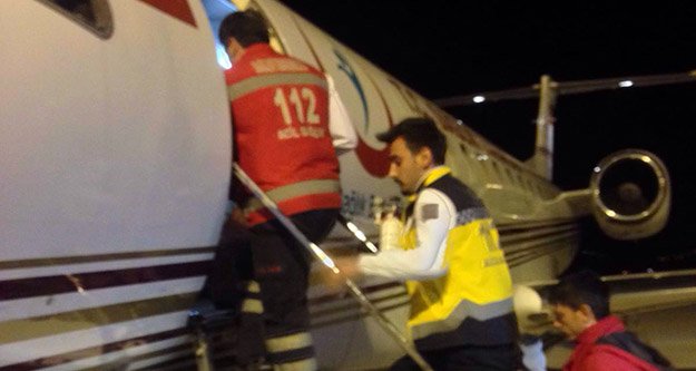 Rabia bebek uçak ambulansla Samsun’a gitti