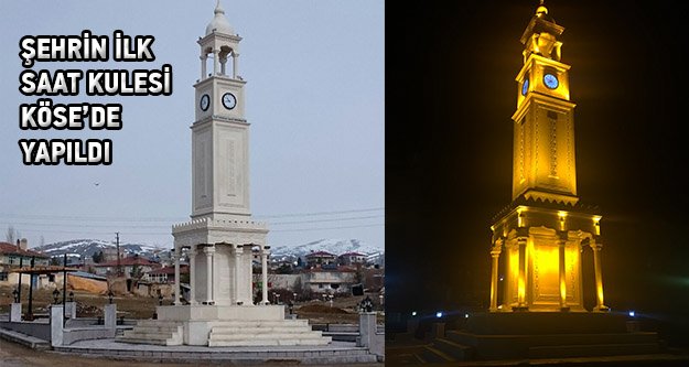 Gümüşhane'nin ilk saat kulesi Köse'de yapıldı