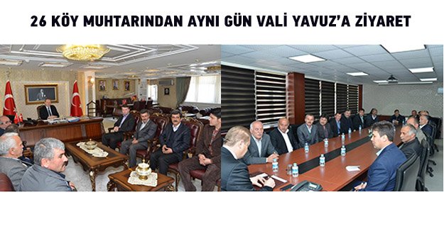 Torul ve Kürtün muhtarları Vali Yavuz’u ziyaret etti