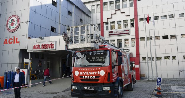 Gümüşhane Devlet Hastanesinde yangın tatbikatı