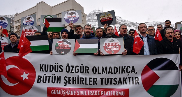 Gümüşhane’de STK’lar ABD'nin Kudüs kararını protesto etti