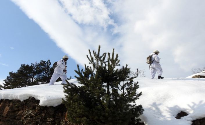 Gümüşhane dağlarında kış operasyonları devam ediyor