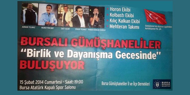 Bursa'da Gümüşhaneliler Gecesi Düzenlenecek