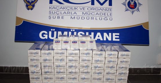Gümüşhane'de 660 Paket Kaçak Sigara Ele Geçirildi