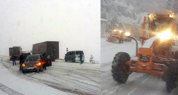 Zigana’da kar ulaşımı olumsuz etkiliyor