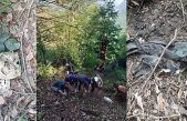 Köylüler ormanlık arazide ot toplarken insan kafatası ve elbiseler buldu