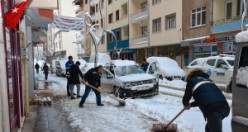 Gümüşhane Belediyesinden karla mücadele çalışmaları