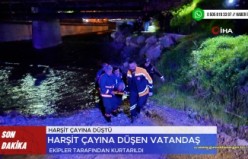 Harşit Çayı’na düşen alkollü şahıs hastaneye kaldırıldı