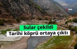 Sular çekildi tarihi Torul Köprüsü gün yüzüne çıktı