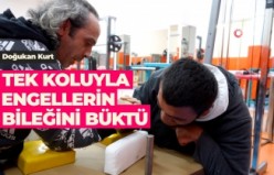 Tek koluyla bütün engellerin bileğini büktü