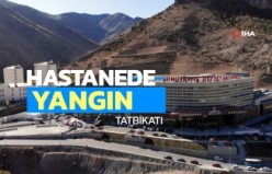 Gümüşhane Devlet Hastanesi’nde yangın tatbikatı