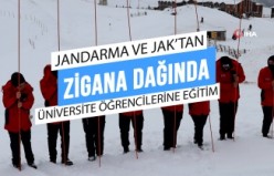 JAK timleri Zigana Dağında üniversite öğrencilerine çığda arama eğitimi verdi