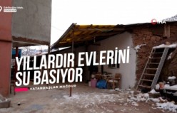 Yıllardır evlerini basan su nedeniyle mağduriyet yaşıyorlar