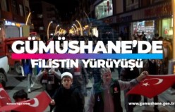 Gümüşhane’de bin kişi Filistin için yürüdü