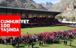 Gümüşhane’de Cumhuriyetin 100. yılı büyük bir coşkuyla kutlandı