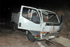 Gümüşhane'de Üzüm Yüklü Kamyonet Kaza Yaptı: 1 Yaralı