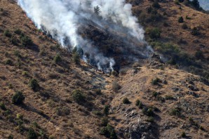 Gümüşhane’de örtü yangını: 2 hektarlık alan küle döndü