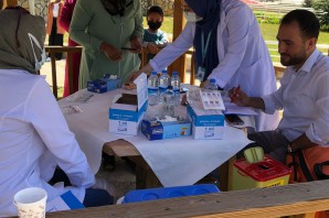 Şiran’ın köylerinde aşı noktaları oluşturuldu