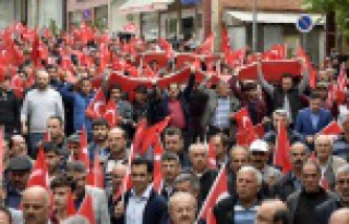 Torul'da teröre karşı birlik yürüyüşü...