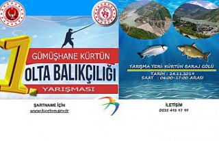 Kürtün'de olta balıkçılığı yarışması...
