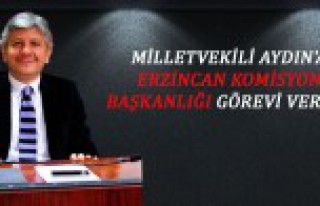 Milletvekili Aydın'a Erzincan Komisyon Başkanlığı...